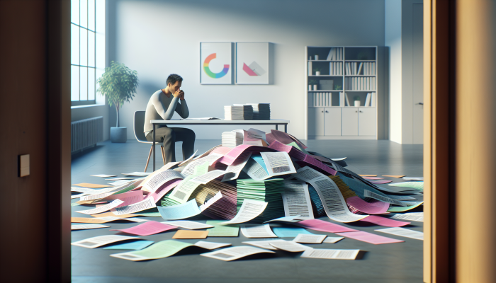 Understanding the Impact of Debt Consolidation on Future Loans: Detailed Explanation | DCL Understanding the Impact of Debt Consolidation on Future Loans: A person organizing colorful debt documents into one tidy file in a tranquil office, representing financial clarity.