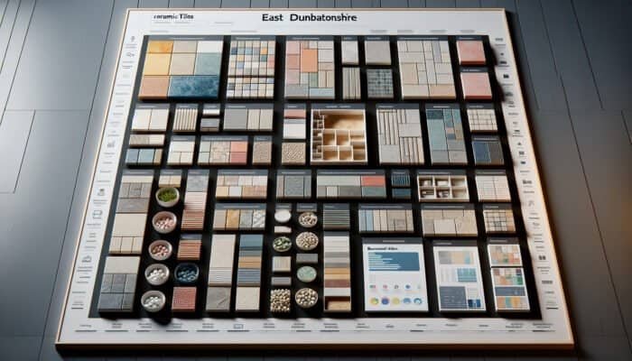 Budget-friendly and eco-conscious ceramic tiles from various brands showcased in a modern East Dunbartonshire home.