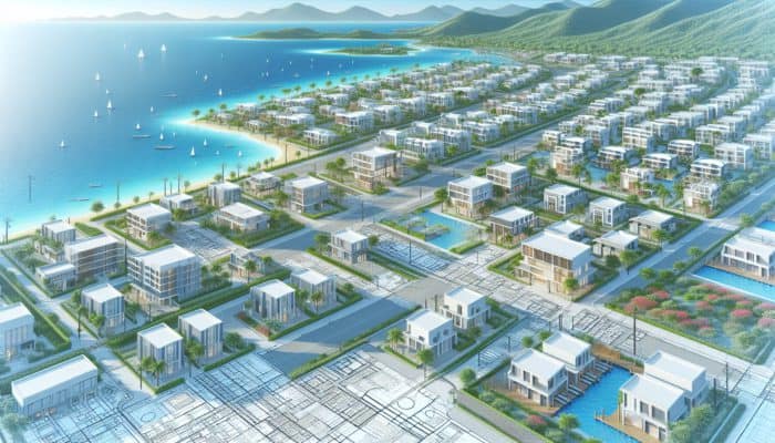 Scenic Knysna coastal town with modern and traditional properties, new developments, schools, and commercial centers.