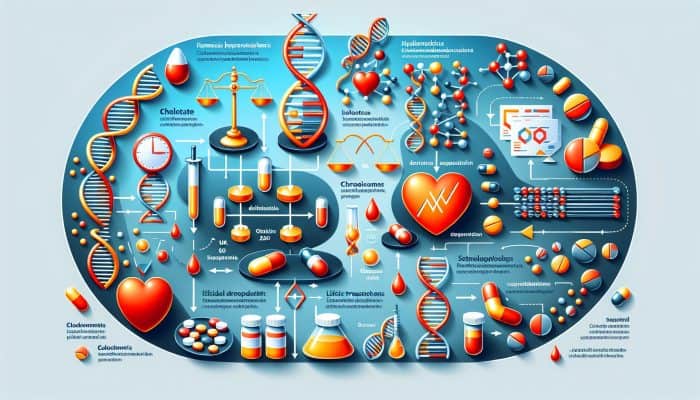 Infographic on genetic factors and familial hypercholesterolemia affecting cholesterol, with tailored UK treatment approaches.