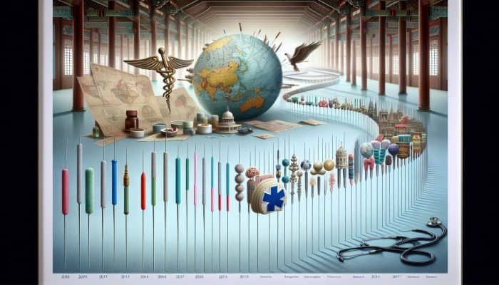 Treating Nerve Pain With Acupuncture: Timeline of acupuncture's evolution in the UK, from curiosity to integrated healthcare, with key milestones.